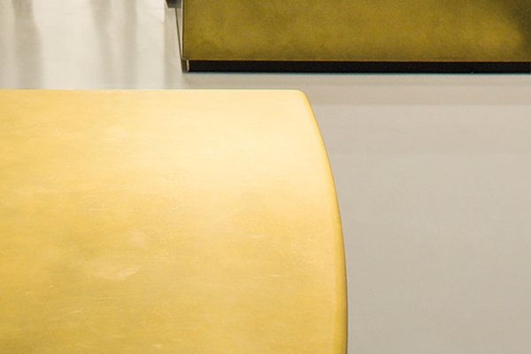 Convex surface with floating milled rounding