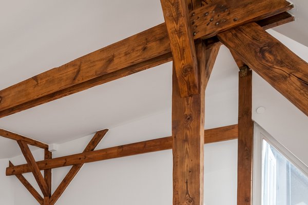 Interior roof beams