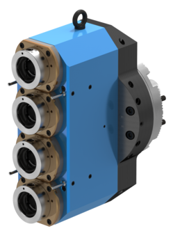 BENZ multispindle: 4-spindle head – gearbox with performance division