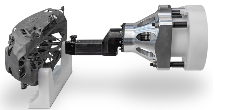 Bugatti Chiron brake caliper machining with BENZ Solidfix®.