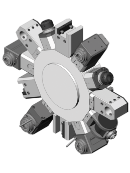 Tooling systems for lathes: driven tools Sauter Revolver